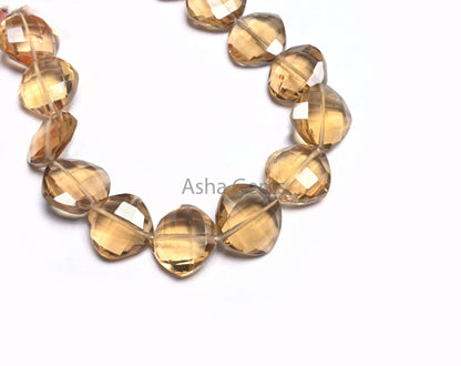 Fine Bear Quartz Faceted Cushion Shape Beads,12 mm Natural Bear Quartz Straight Drill Fancy Cushion Briolette Gemstone Loose Beads Jewelry (AG 18543 )
