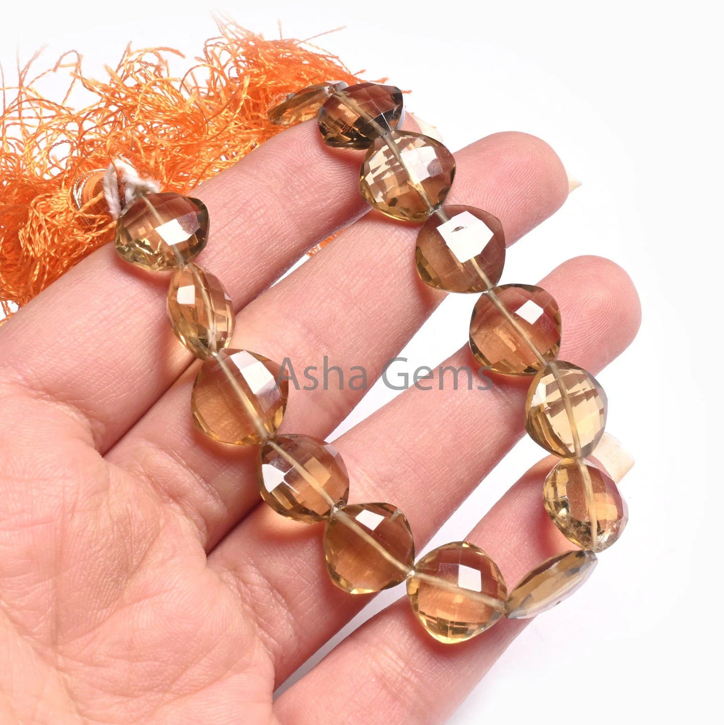 Fine Bear Quartz Faceted Cushion Shape Beads,12 mm Natural Bear Quartz Straight Drill Fancy Cushion Briolette Gemstone Loose Beads Jewelry (AG 18543 )