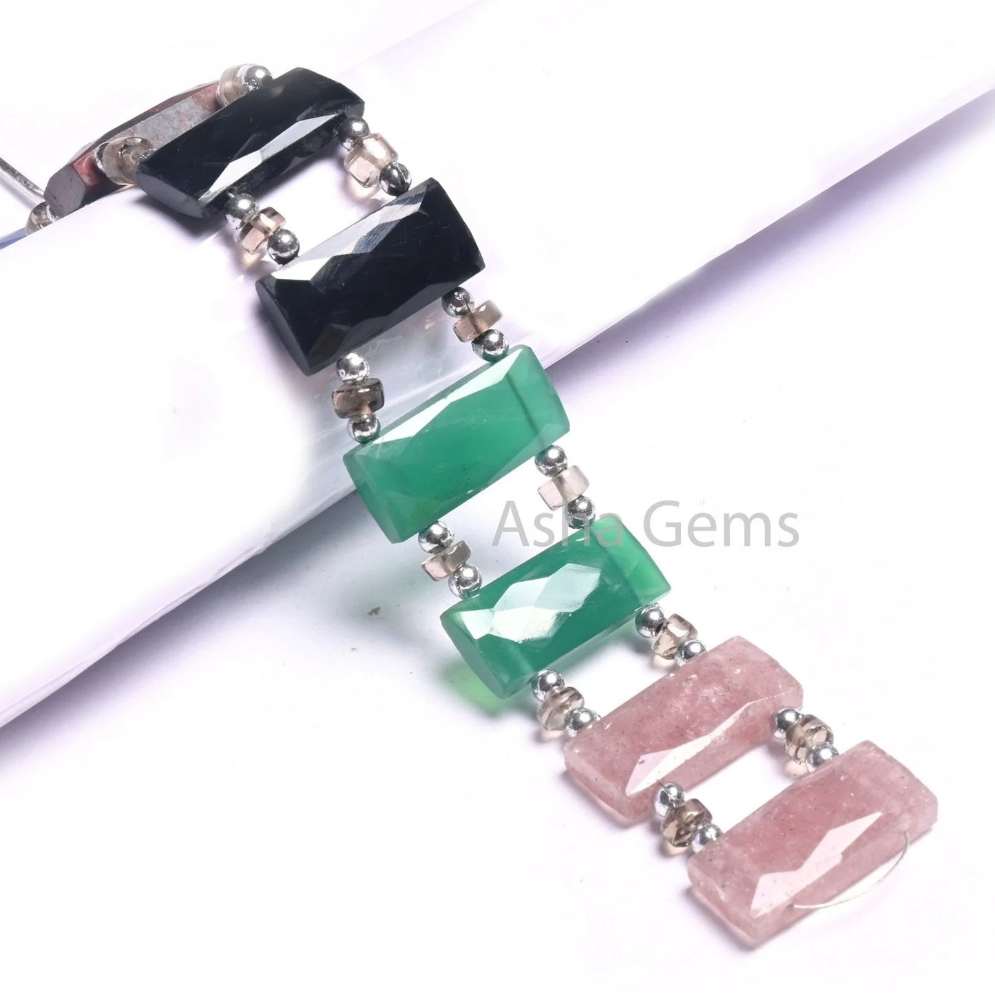 AAA Natural Mix Gemstone Rectangle Shape Beads Beautiful Multi Color faceted Chicklet Beads Fancy Double Drill Bead For Bracelet making SALE(AG 18565)