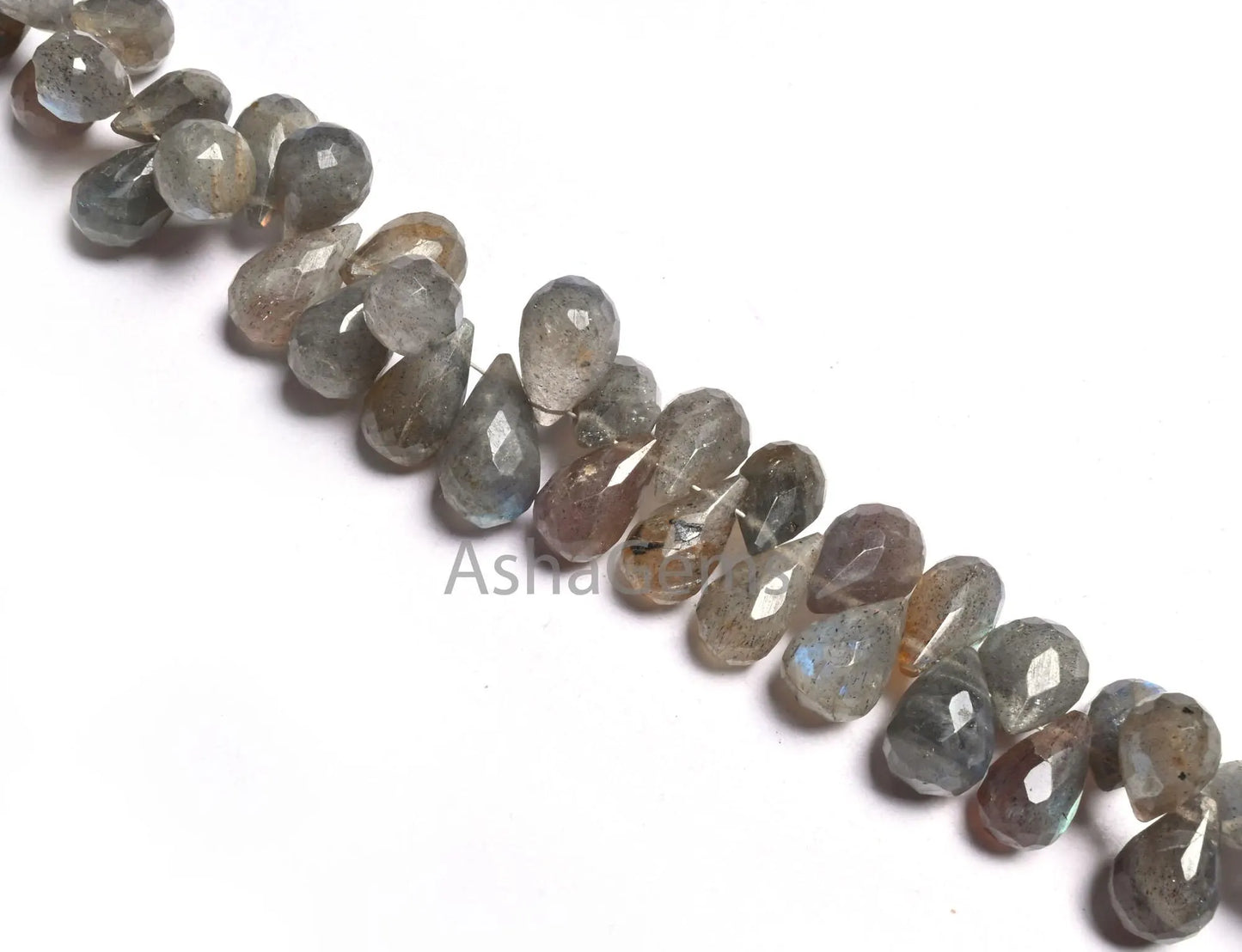 Multi Flash labradorite Faceted Drop Shape Beads, Natural Fire Labradorite Beads, Black rainbow Side Drill Teardrop Briolette Beads Jewelry (AG 18606)