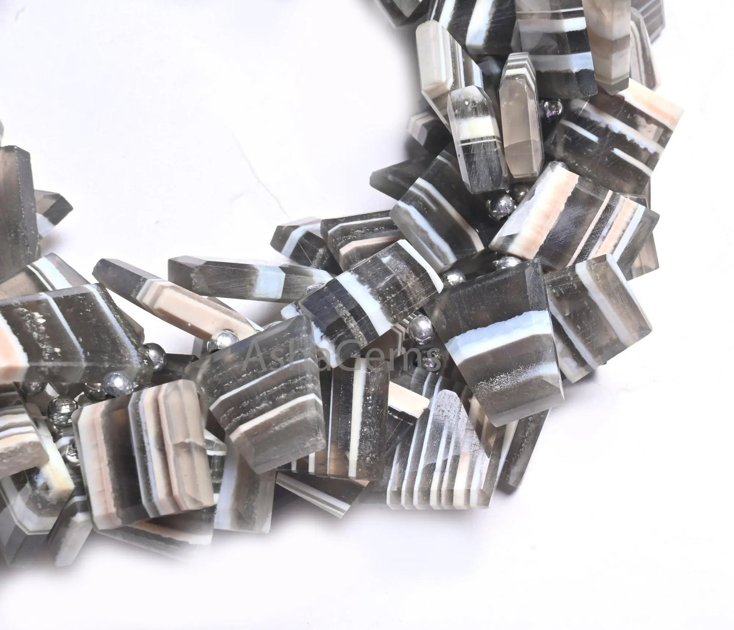 Fine Quality Boulder Opal Fancy Flat Nugget faceted Beads,8" Boulder Opal Uneven Slice Shape Flat Table cut Side Drill Gemstone Bead Jewelry (AG   18678)