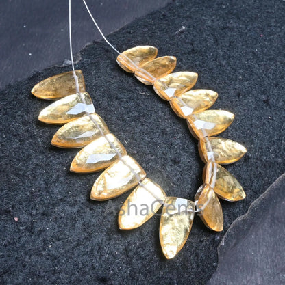 Beautiful Quartz Gold Foil Doublet Fancy Arrow Shape Gemstone Beads, AAA Quality Crystal Doublet Fancy Handmade Side Drill Bead Jewelry SALE(AG 18703 )