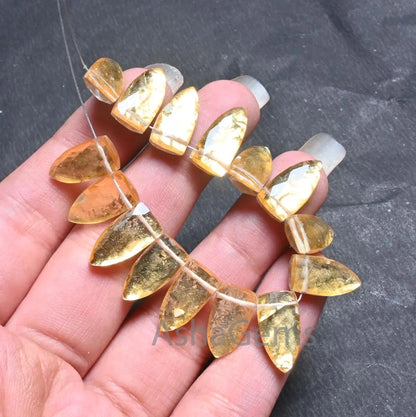 Beautiful Quartz Gold Foil Doublet Fancy Arrow Shape Gemstone Beads, AAA Quality Crystal Doublet Fancy Handmade Side Drill Bead Jewelry SALE(AG 18703 )