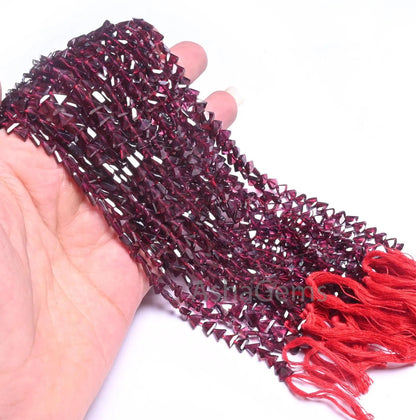 Beautiful Red Garnet Fancy Kite Shape Gemstone Loose Beads, Fine Natural Garnet Flat Kite Tiny Briolette Straight Drill Beads Jewelry SALE(AG 18713)