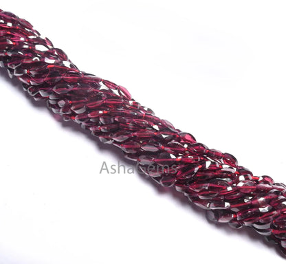 Natural Red Garnet Faceted Marquise Shape Gemstone Beads, Garnet Flat Table Cut Marquise bead,13"Strand Straight Drill Marquise Bead Jewelry (AG 18714 )