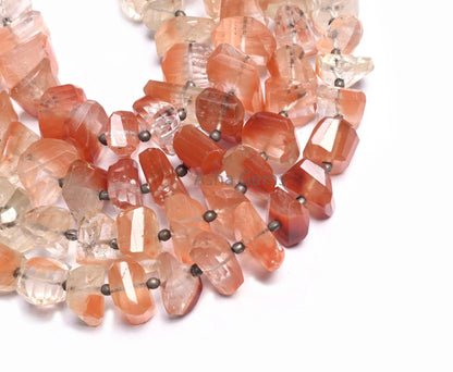 Shaded Red Lepidocrocite fancy Nugget faceted Gemstone Beads, Fine Natural Lepidocrocite Center Drill Nugget Fancy Beads Jewelry making SALE (AG 18548)