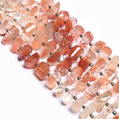 Shaded Red Lepidocrocite fancy Nugget faceted Gemstone Beads, Fine Natural Lepidocrocite Center Drill Nugget Fancy Beads Jewelry making SALE (AG 18548)