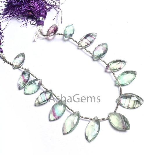 AAA Quality Green Fluorite Fancy Marquise Shape faceted Beads, Natural Fluorite Marquise Briolette Gemstone Fluorite Bead Jewelry Craft SALE (AG 18620)