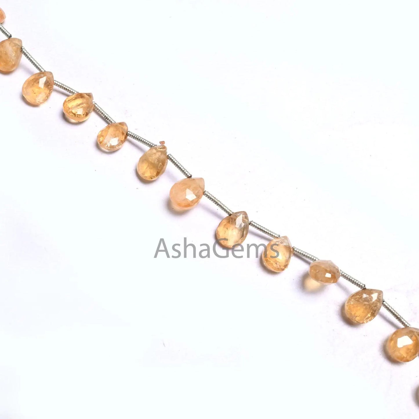 Natural Yellow Citrine Faceted Pears Shape Beads Gemstone Citrine Quartz Flat Teardrop Briolette Beads Side Drill Citrine beads jewelry SALE (AG 18634)