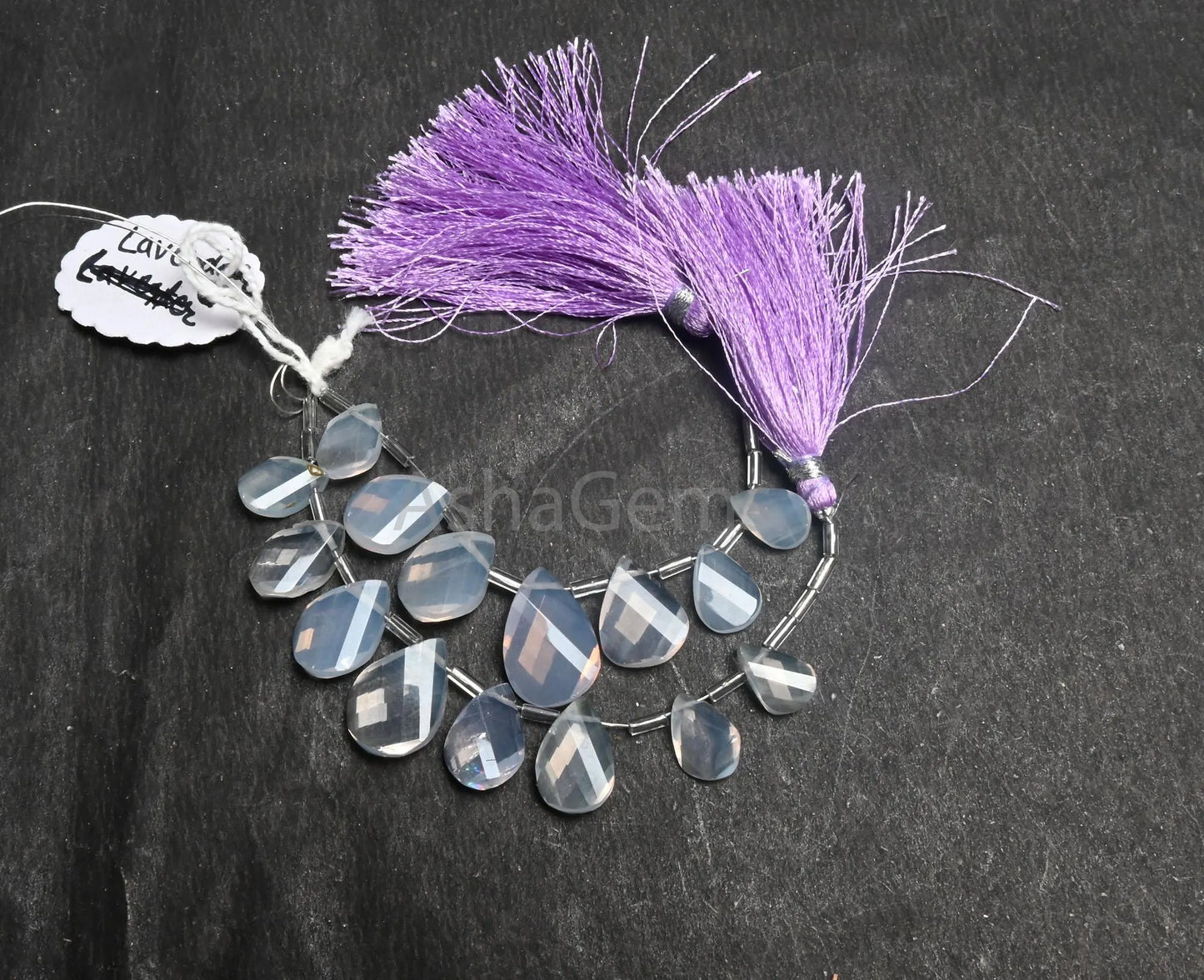 Fine Quality Lavender Quartz Twisted Pear Shape faceted Beads, Natural Purple Lavender Quartz Fancy Briolette Gemstone Beads Jewelry Crafts (AG 18635)