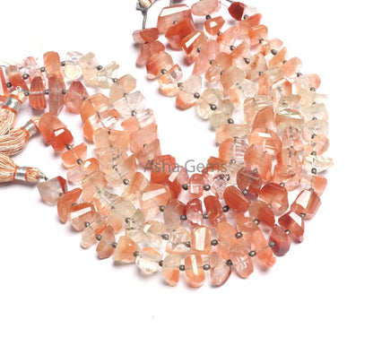 Shaded Red Lepidocrocite fancy Nugget faceted Gemstone Beads, Fine Natural Lepidocrocite Center Drill Nugget Fancy Beads Jewelry making SALE (AG 18548)