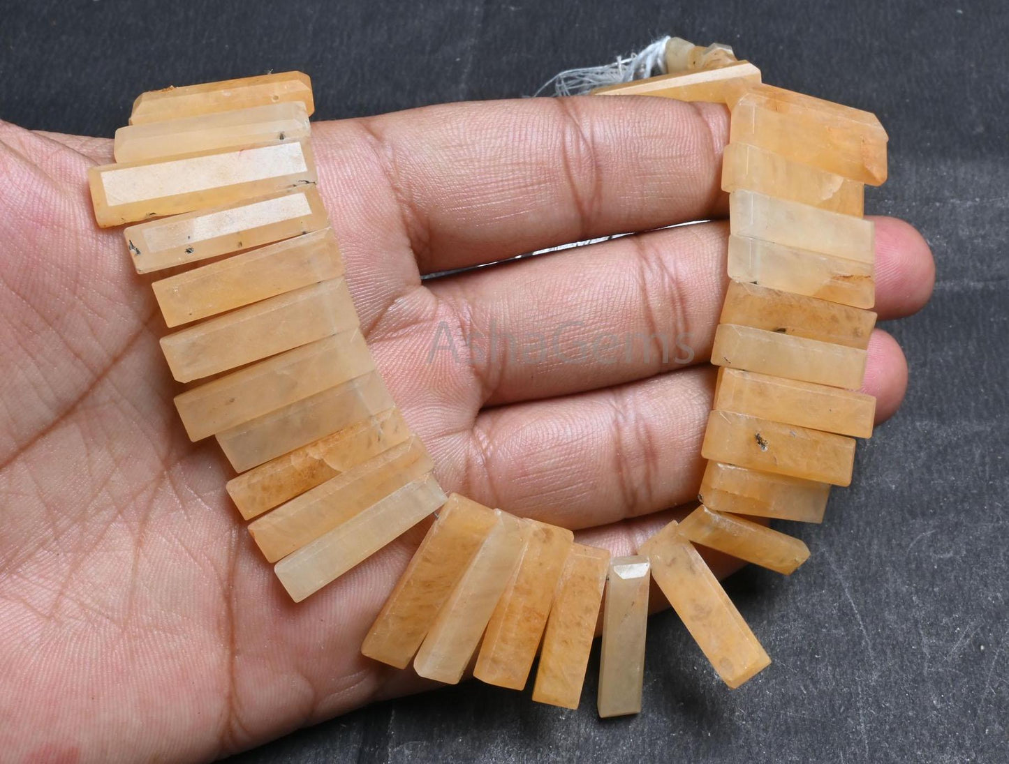 Beautiful Yellow Aventurine Fancy Long Stick Shape Beads,6-25 mm Fine Natural Aventurine Faceted Long Slice Gemstone beads For Jewelry Craft(AG 18824)