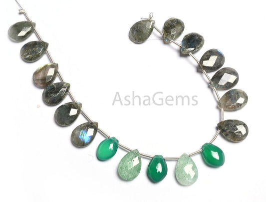Beautiful Disco Shaded Multi Color Gemstone Pears Shape Beads, Fine Mix natural Stone Teardrop Briolette Side Drill Beads Jewelry Craft SALE (AG 18799)
