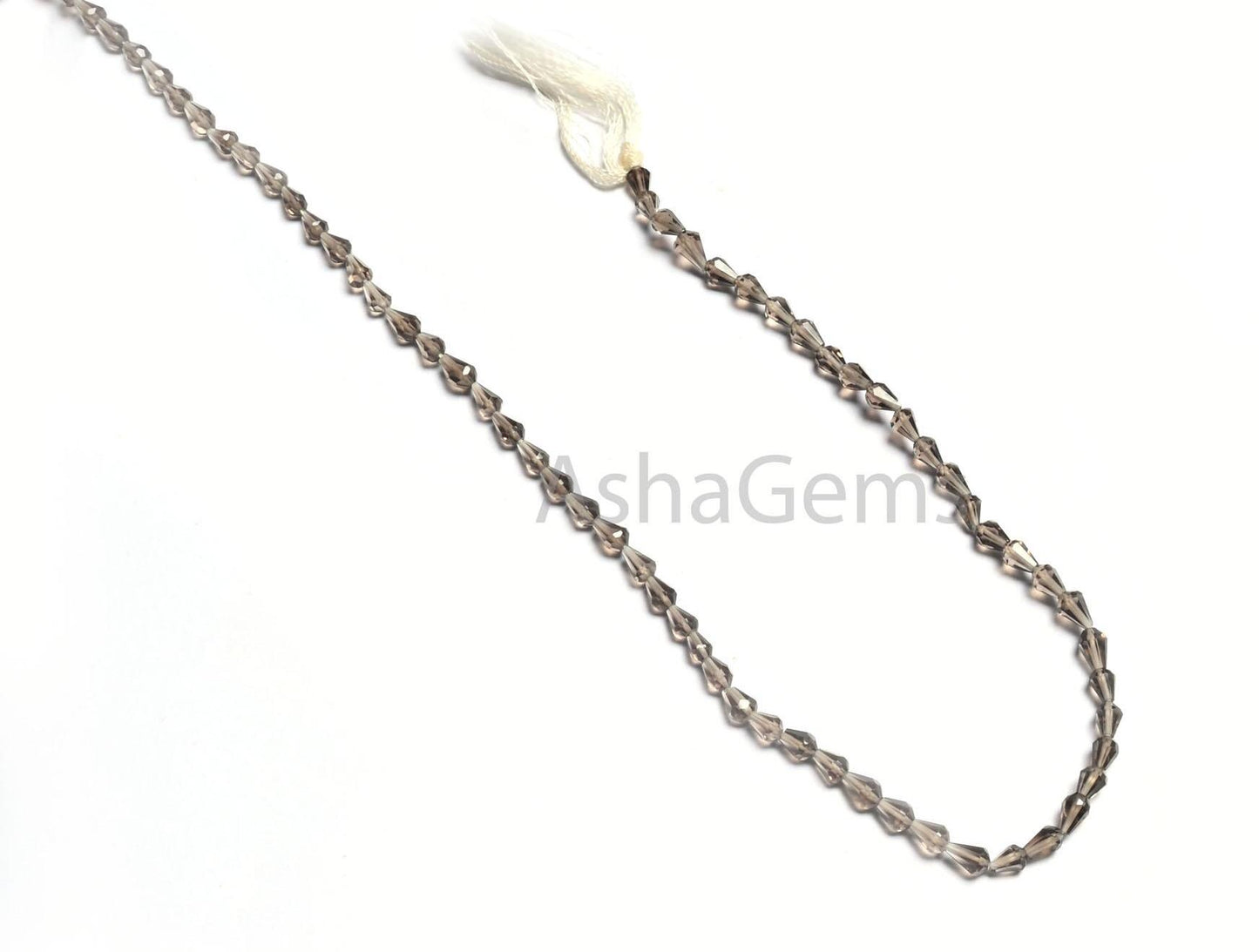 Fine Quality smoky Quartz Faceted Indian Cut Fancy Drops Gemstone Beads,13"Natural Smoky Straight Drill Teardrop Gemstone Smoky Bead Jewelry (AG 18787)