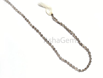 Fine Quality smoky Quartz Faceted Indian Cut Fancy Drops Gemstone Beads,13"Natural Smoky Straight Drill Teardrop Gemstone Smoky Bead Jewelry (AG 18787)