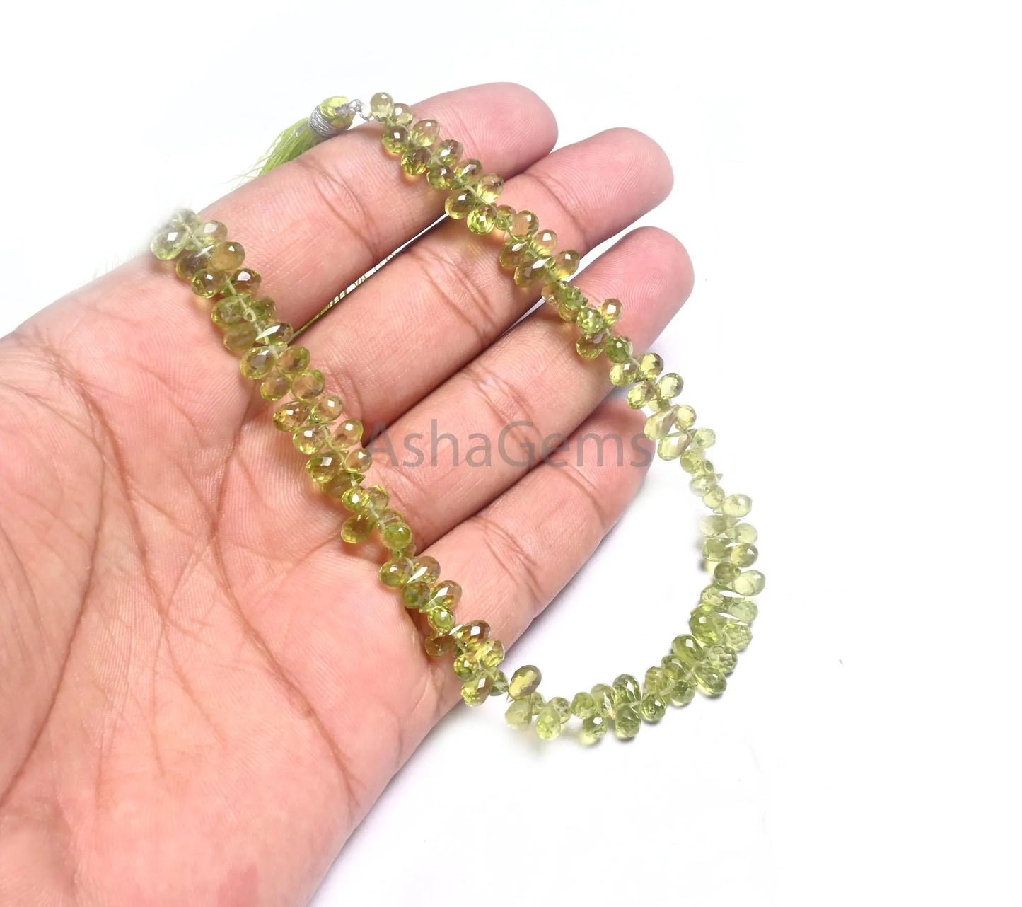 Natural Green Peridot Faceted Drops Shape Gemstone Beads,3.5-7 mm Fine Peridot Tiny Teardrop Briolette Side Drill Peridot Bead Jewelry Craft(AG 18773)