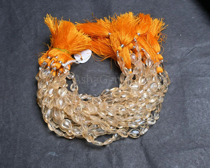 Beautiful Citrine Quartz Faceted Pears Shape Handmade Beads,8" Natural Yellow Citrine Indian Cut Teardrop Straight Drill Beads Jewelry Craft(AG 18833)