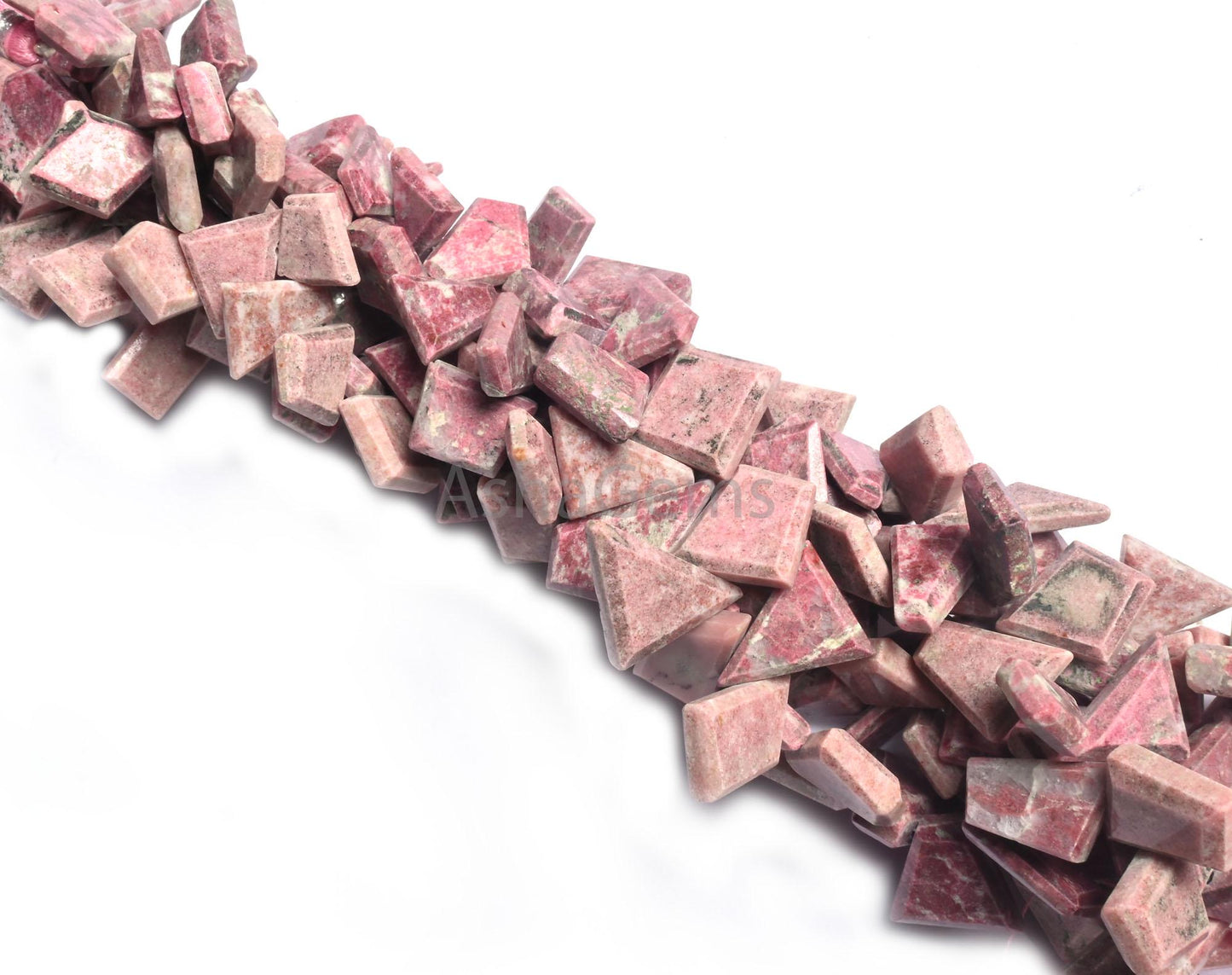 Beautiful Pink Rhodochrosite Flat Nugget Side Drill Beads, Natural Rhodochrosite Table Cut Faceted Fancy Slice Gemstone Beads Jewelry Crafts (AG 18825)
