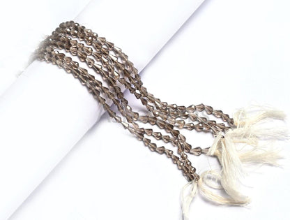 Fine Quality smoky Quartz Faceted Indian Cut Fancy Drops Gemstone Beads,13"Natural Smoky Straight Drill Teardrop Gemstone Smoky Bead Jewelry (AG 18787)