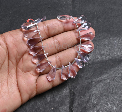 10-20 mm AAA Quality Pink amethyst Fancy Kite Shape Faceted Gemstone Beads, Natural Light Amethyst Long Teardrop Briolette Bead Jewelry SALE (AG 18782)