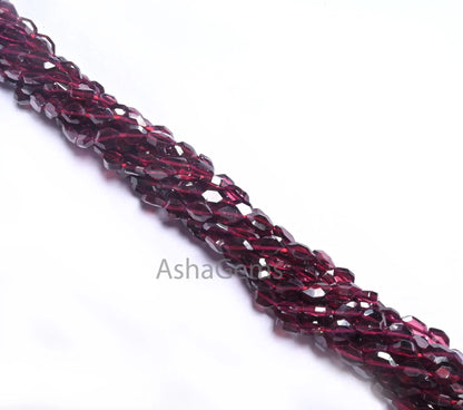 Red Garnet Fancy 6 Corner Shape Faceted Beads,13"Natural Garnet Flat Fancy Long Oval Hexagon Shape Gemstone Fine Garnet T Drill Bead Jewelry(AG 18717)