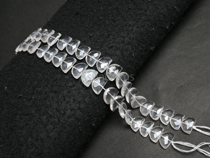 Beautiful Rose Quartz Fancy D Shape Gemstone Loose Beads,8-12 mm natural Light Pink Rose Quartz Fancy Briolette Half Moon Bead Jewelry Craft(AG 18688)