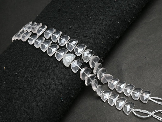 Beautiful Rose Quartz Fancy D Shape Gemstone Loose Beads,8-12 mm natural Light Pink Rose Quartz Fancy Briolette Half Moon Bead Jewelry Craft(AG 18688)