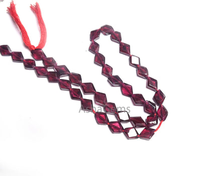 Natural Red Garnet Fancy Rhombus Shape Beads, Beautiful Garnet Flat table Cut Faceted T Drill Garnet Gemstone handmade Beads Jewelry Makings(AG 18721)