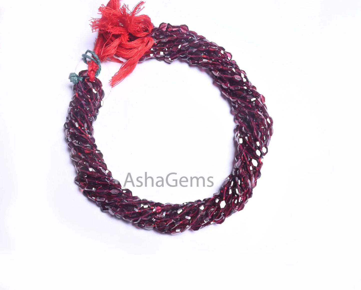 Red Garnet Fancy 6 Corner Shape Faceted Beads,13"Natural Garnet Flat Fancy Long Oval Hexagon Shape Gemstone Fine Garnet T Drill Bead Jewelry(AG 18717)