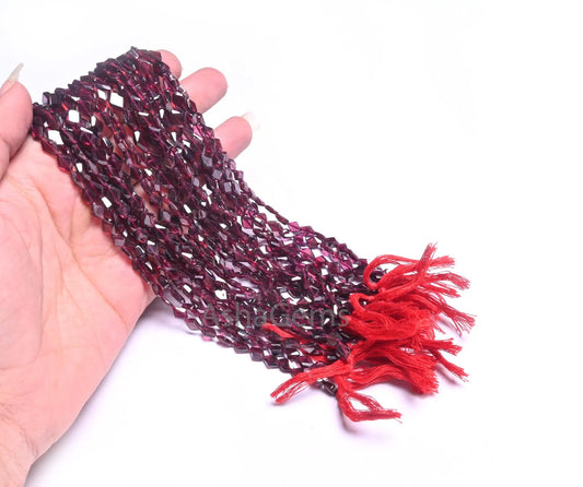 Natural Red Garnet Fancy Rhombus Shape Beads, Beautiful Garnet Flat table Cut Faceted T Drill Garnet Gemstone handmade Beads Jewelry Makings(AG 18721)