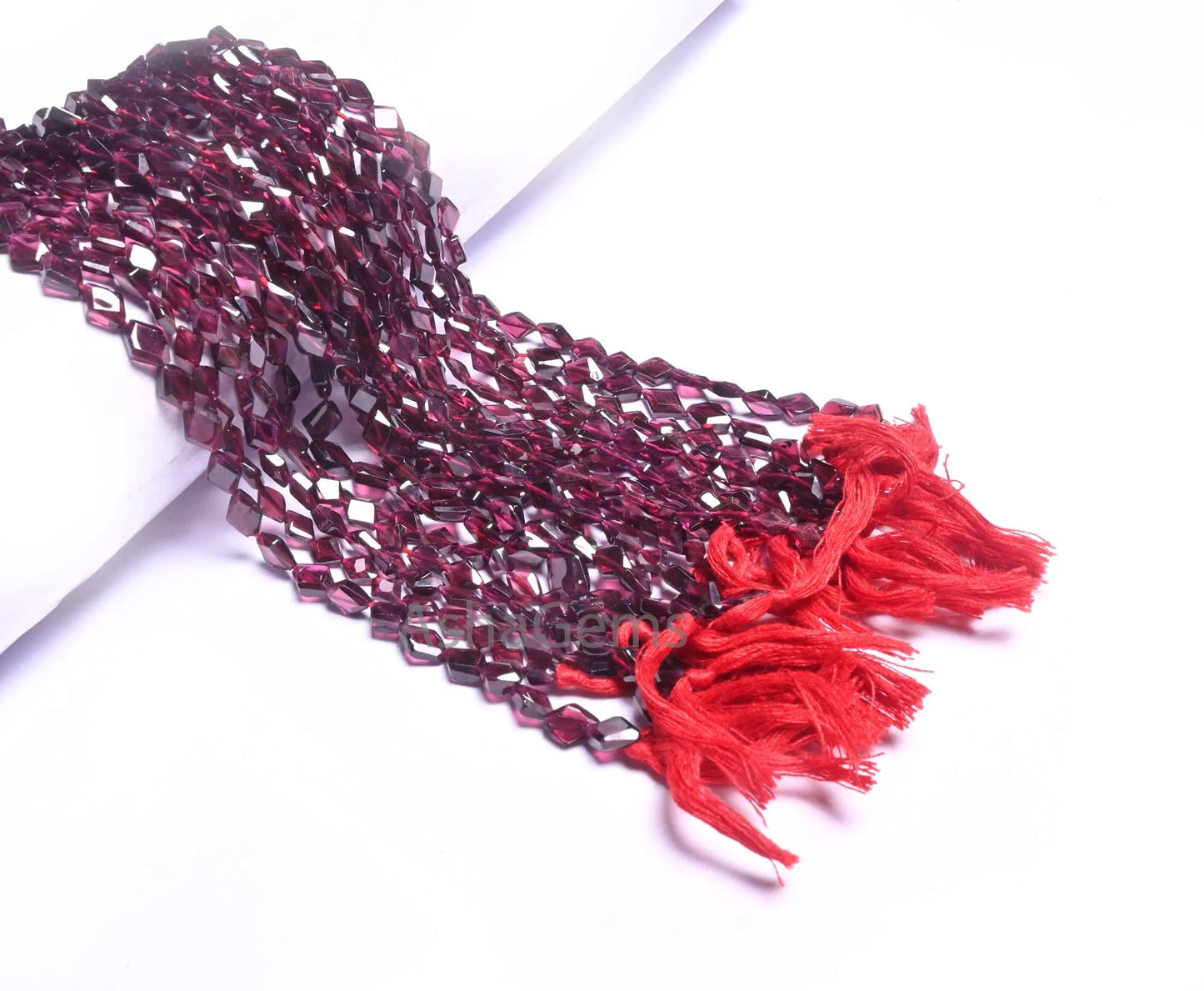 Natural Red Garnet Fancy Rhombus Shape Beads, Beautiful Garnet Flat table Cut Faceted T Drill Garnet Gemstone handmade Beads Jewelry Makings(AG 18721)