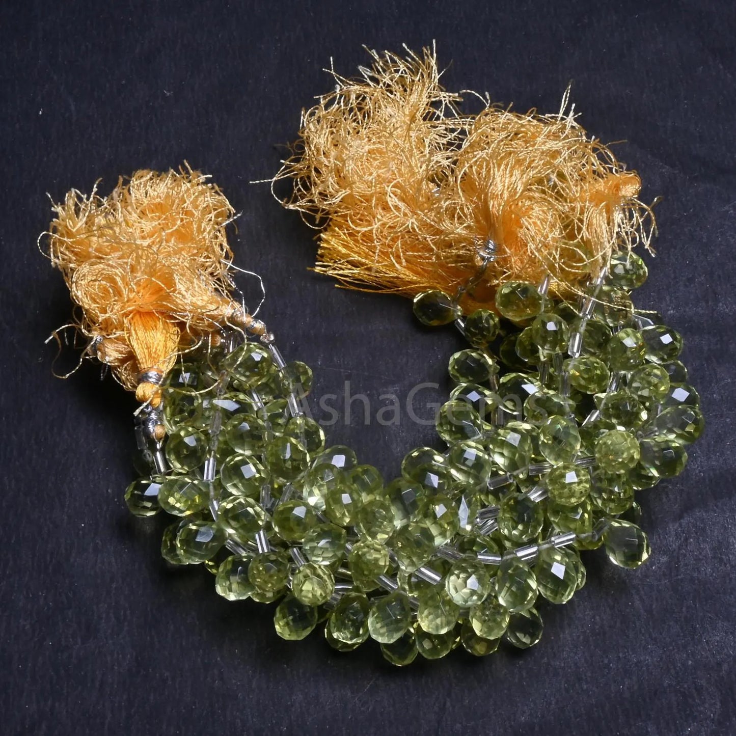 AAA Quality Lemon Quartz Color Hydro Faceted Drops Beads, Lemon Hydro Teardrop Briolette Indian Machine Cut Side Drill Quartz Beads Jewelry(AG 18739)