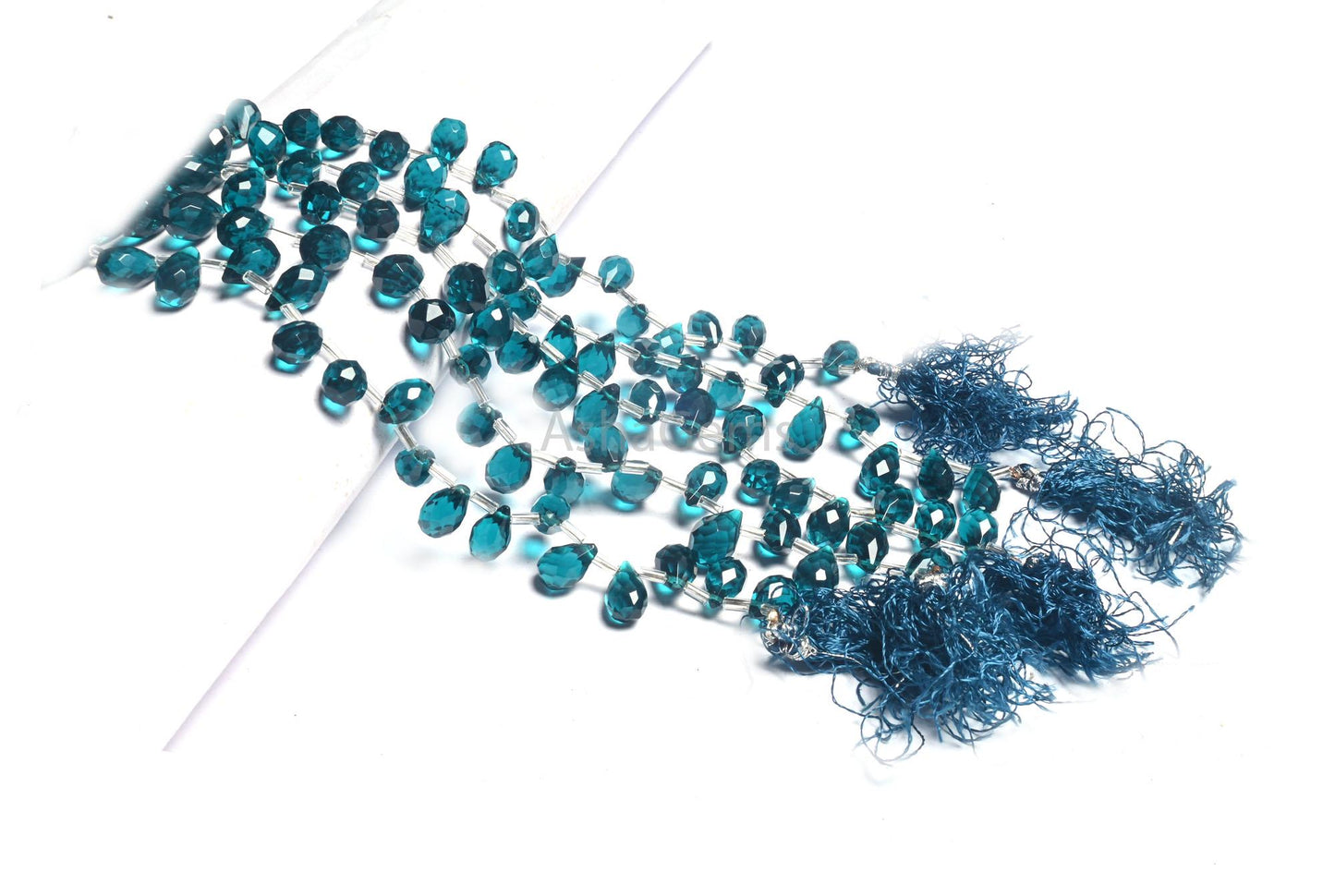 AAA Quality London Blue Topaz Color Hydro Faceted Drops Beads, Blue Topaz Hydro Teardrop Briolette Side Drill bead For Jewelry making Crafts(AG 18744)