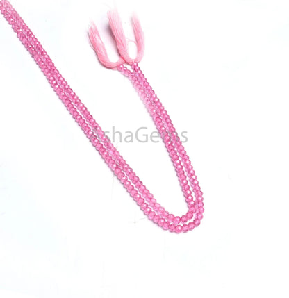 AAA Natural Topaz Pink Coated Micro Cut Faceted Rondelle Beads, Topaz Machine Cut Gemstone Beads, Topaz Pink Coated Beads Jewelry Craft SALE