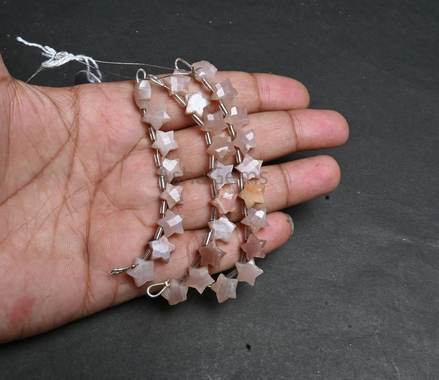 Natural Peach Moonstone Faceted carving Star gemstone beads,10 mm Shaded Peach Chocolate Moonstone Carved star Fancy Moonstone Beads Jewelry ( AG 18866)