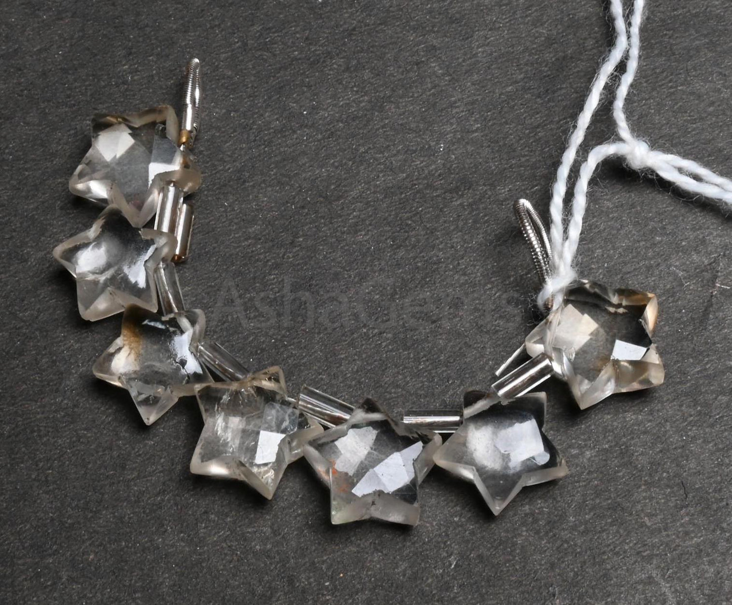 Natural Crystal quartz Moonstone Carving Star Shape Gemstone Beads, White Crystal quartz Fancy Star faceted+ smooth Carve Handmade Bead SALE AG 18869)
