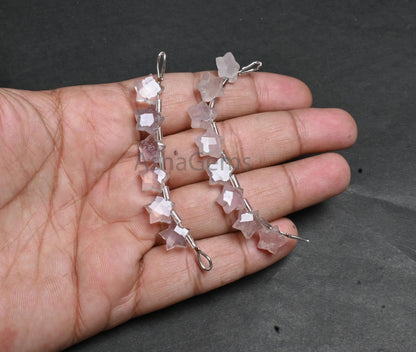 Natural Pink Rose quartz Faceted Star Carved Gemstone Beads,10mm Rose Pink Quartz Fancy Star Shape Carving handmade Quartz Bead Jewelry SALE (AG 18872)