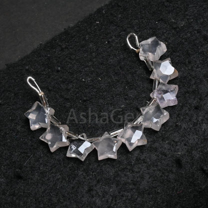Natural Rose quartz Fancy Star Shape Carving handmade Beads,9-10.5 mm Light Pink Quartz Star Carved Gemstone Beads Jewelry Making Craft SALE (AG 18885)