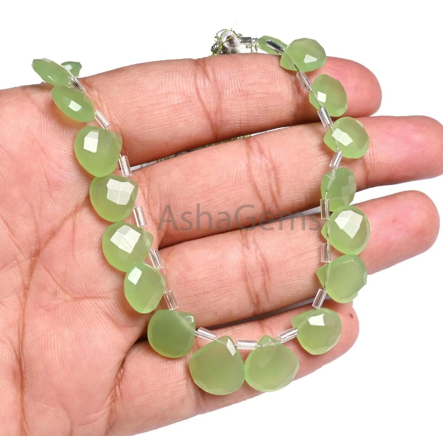 AAA Prehnite Color Hydro faceted Heart Shape Beads,10-12.5mm Light Green Quartz Hydro Hearts Checker Cut Briolette Bead Jewelry Craft SALE (AG 18908)