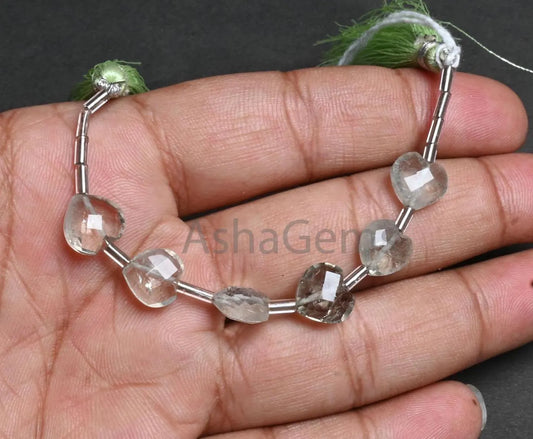 Natural Green Amethyst Fancy Carved Heart Shape beads,10 mm Green Amethyst Heart Briolette Straight Drill Carving Gemstone bead Jewelry SALE (AG 18913)