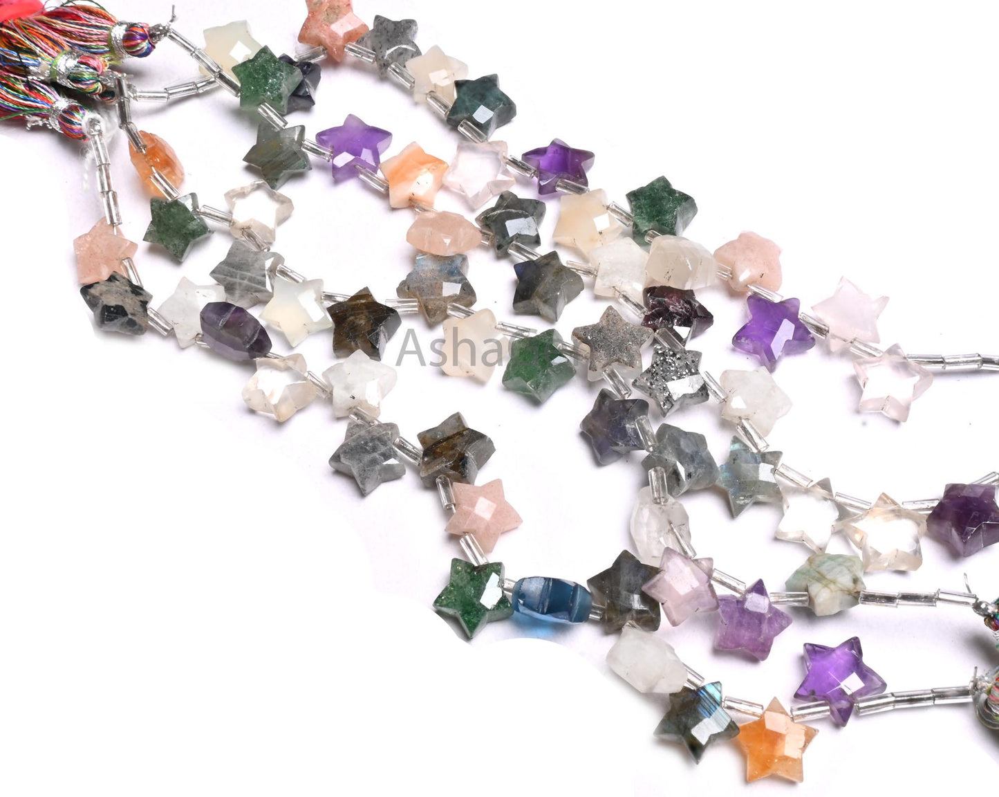 10-11mm Beautiful Multi Disco fancy carved Star Shape Gemstone Beads, Mix Color Stone Carving Star Faceted Briolette Bead Jewelry Craft SALE (AG 18926)