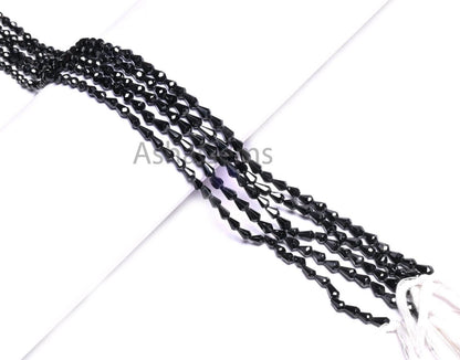 AAA Quality Black Spinel Tiny Drops Shape Gemstone Loose Beads,13" Natural Coal Black Spinel Faceted Teardrop Briolette Spinal Beads Jewelry (AG 18938)