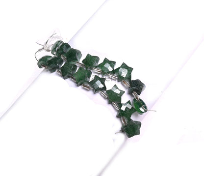 Fine Quality Strawberry Quartz Fancy Star Shape Carved Gemstone Beads,10 mm Natural Green Strawberry Faceted Star Carving Bead Jewelry Craft(AG 18863)