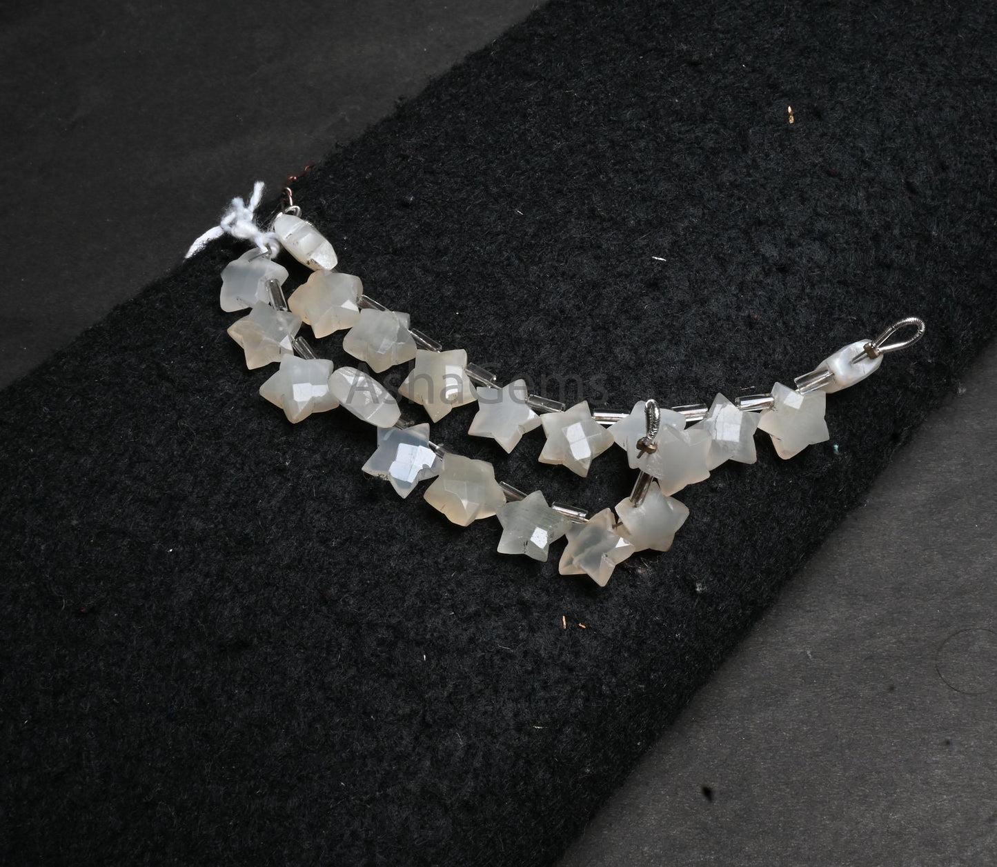 Natural white moonstone fancy star shape carved Gemstone beads,10 mm Moonstone carving star faceted Briolette Moonstone beads Jewelry Crafts(AG 18865)