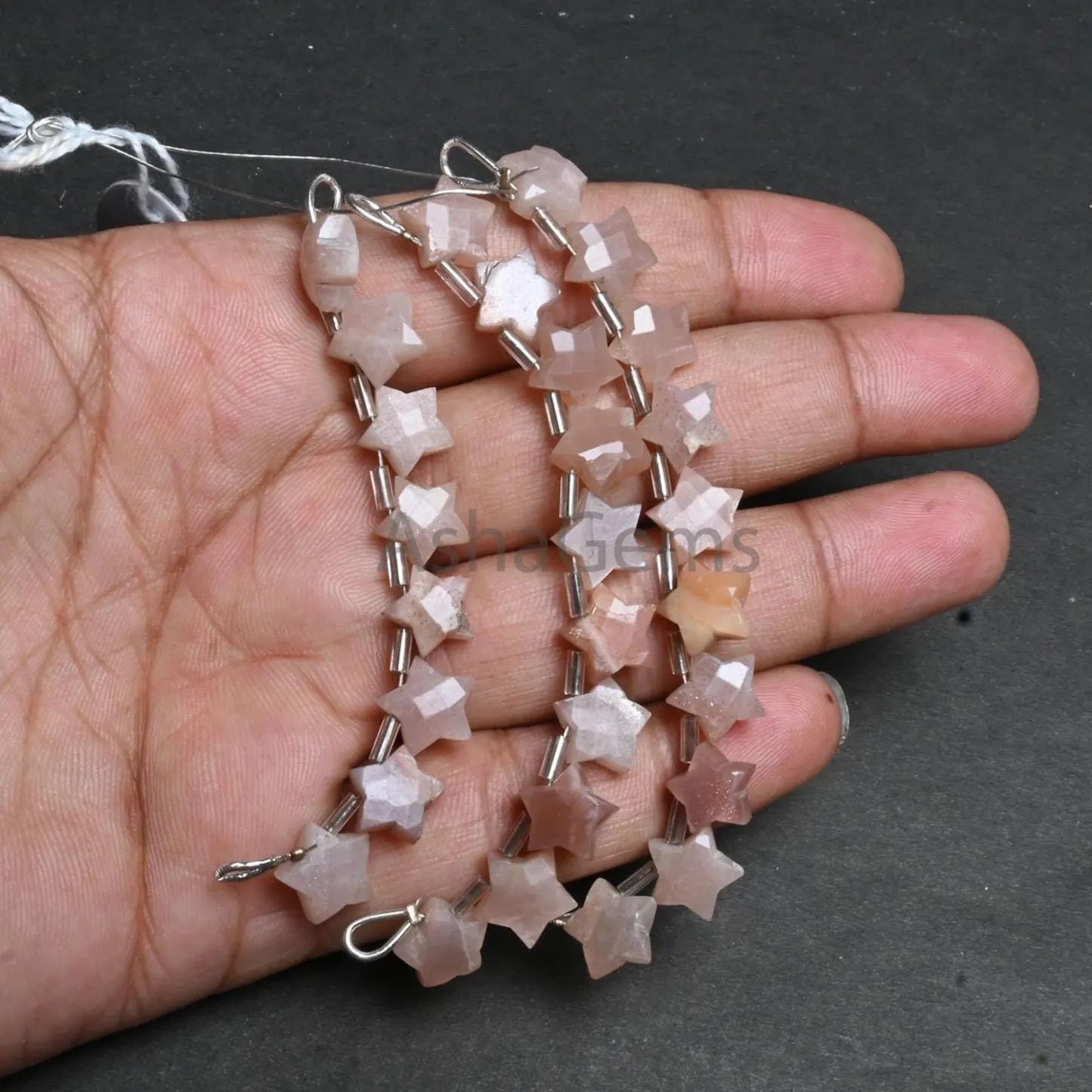 Natural Peach Moonstone Faceted carving Star gemstone beads,10 mm Shaded Peach Chocolate Moonstone Carved star Fancy Moonstone Beads Jewelry ( AG 18866)