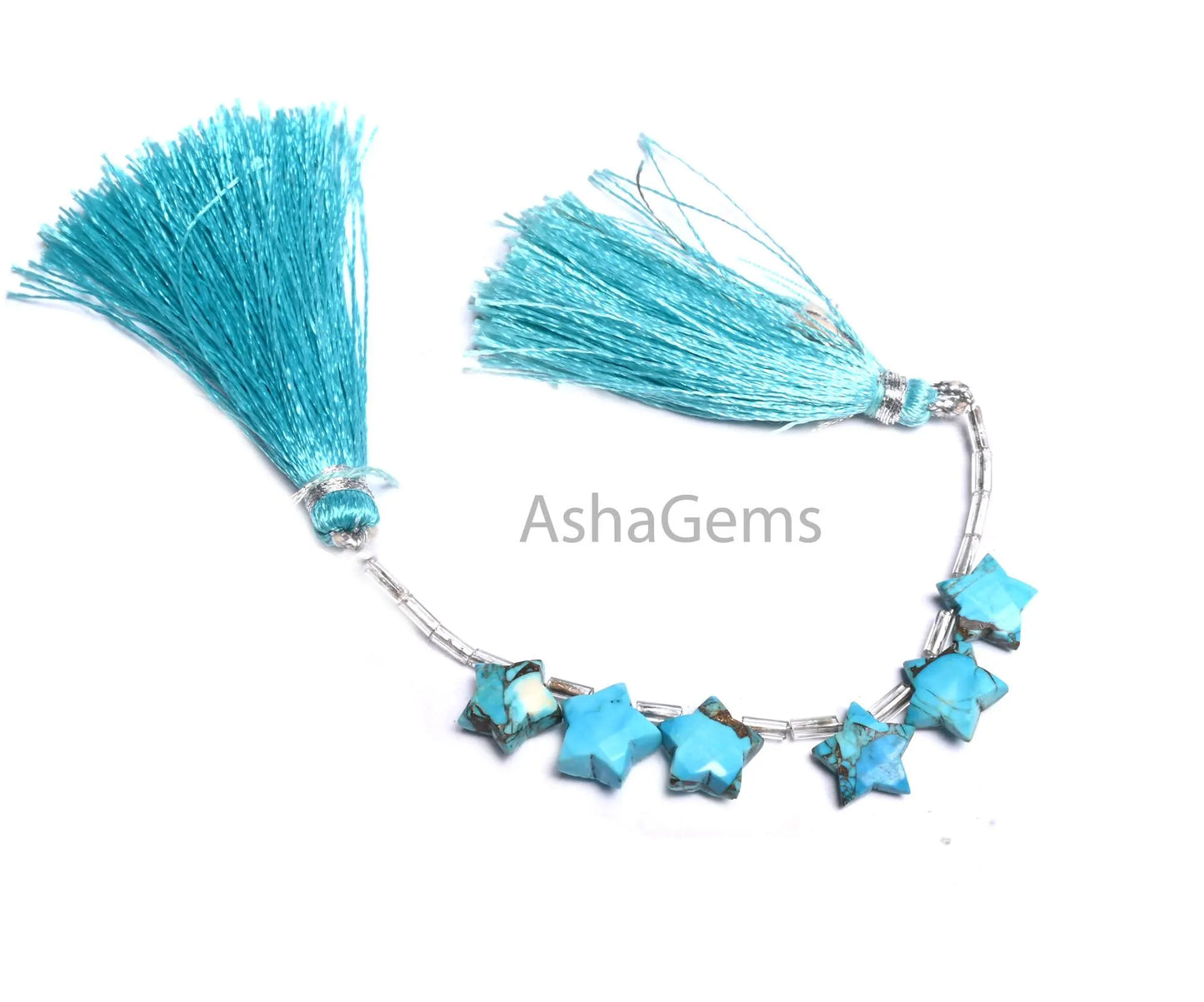 Beautiful Copper Turquoise Faceted Star Shape Beads,10 mm Fine Copper Turquoise Fancy Star Briolette Turquoise Gemstone Bead Jewelry Makings (AG 18889)
