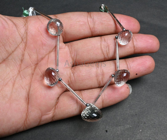 AAA Beautiful Green Amethyst Faceted Onion Shape Beads,12-16mm Natural Green amethyst Onion Gemstone Briolette Beads For Jewelry Crafts SALE (AG 18897)
