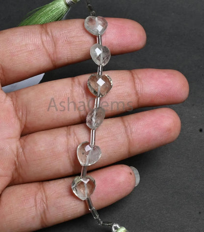 Natural Green Amethyst Fancy Carved Heart Shape beads,10 mm Green Amethyst Heart Briolette Straight Drill Carving Gemstone bead Jewelry SALE (AG 18913)