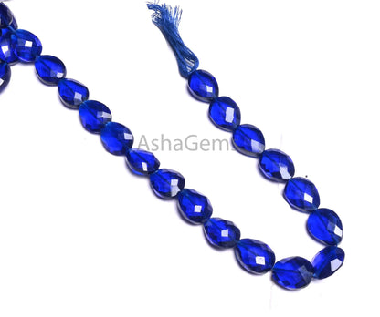 AAA Cobalt Blue Quartz Hydro Faceted Pears T Drill Beads,12-16mm Sapphire Blue Color Hydro Checker Cut Teardrop Briolette bead Jewelry Craft