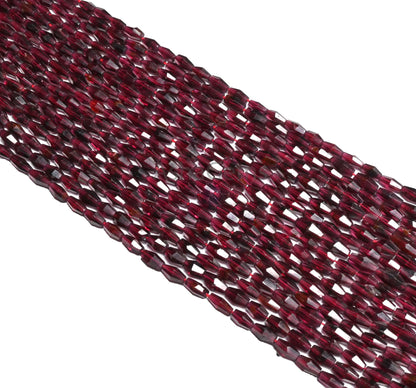 Natural Garnet Fancy Dholki Shape Gemstone Loose Beads,14" Fine Red Garnet Beads faceted Rose Cut Barrell Straight Drill garnet Bead Jewelry(AG 18937)